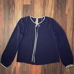 Black and white blouse